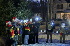 Holiday Brass playing on the Sharon Green for the town tree lighting — December 2024