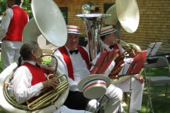 Tuba section: Irene Light, Wink Lampe, and Bruce Wilkins, July 4, 2011